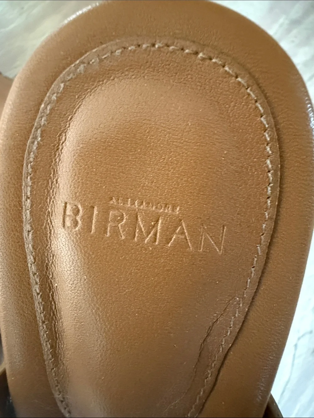 Birman said Leather Platform Heel Sandals, size d, worn once - Picture 4 of 4